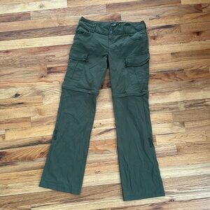 Prana, adjustable hiking pants with zipper, size 4